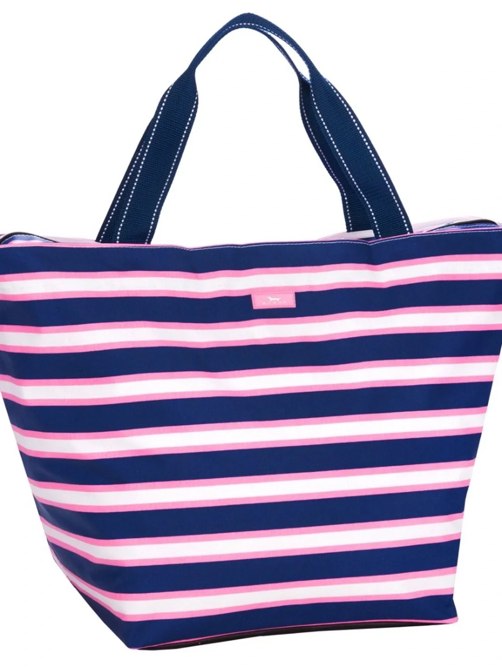 Scout Navy and Pink Striped Tote Bag desertcart logo medium great condition - Picture 1 of 11